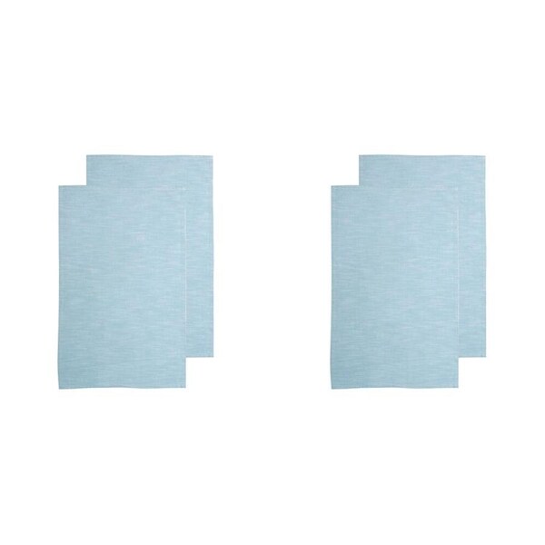 2x 2pc NF Home & Entertaining Essentials Elysian Tea Towel 45x70cm Solid Blue