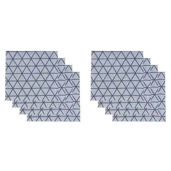 2x 4pc NF Home & Entertaining Essentials Jacquard Napkins 45x45cm Woven Blue