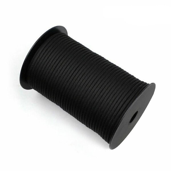 9 Strand Core Rope 550 Paracord Parachute Cord Lanyard Mil Spec Type 3 - 100m Black