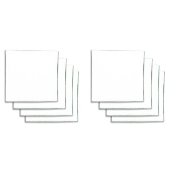 2x 4pc NF Home & Entertaining Essentials Bourdon Napkins 45x45cm Solid Sage