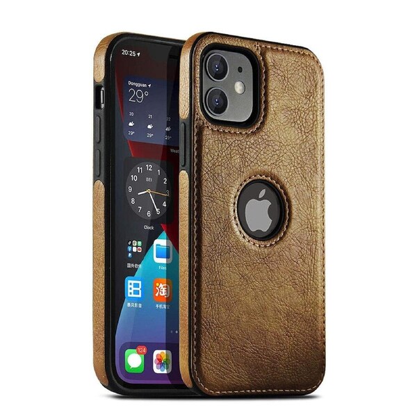 Luxury Leather Case For iPhone 13 12 11 Pro Max Mini XR X XS MAX 8 7 Plus - Brown For iPhone 11