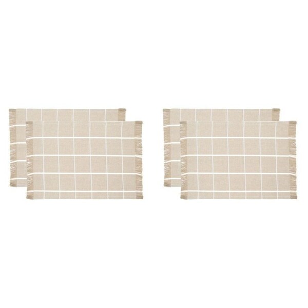 2x 2pc NF Home & Entertaining Essentials Greenland Placemat 33x45cm Solid Taupe