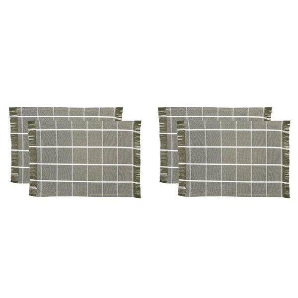 2x 2pc NF Home & Entertaining Essentials Greenland Placemat 33x45cm Solid Olive