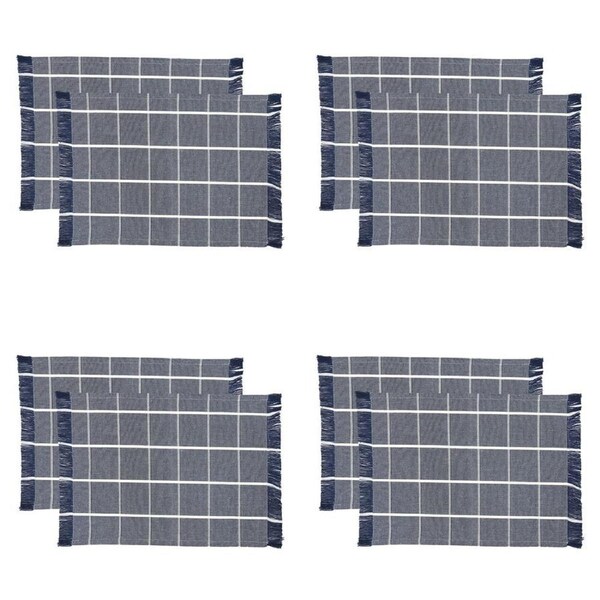 4x 2pc NF Home & Entertaining Essentials Greenland Placemat 33x45cm Solid Blue
