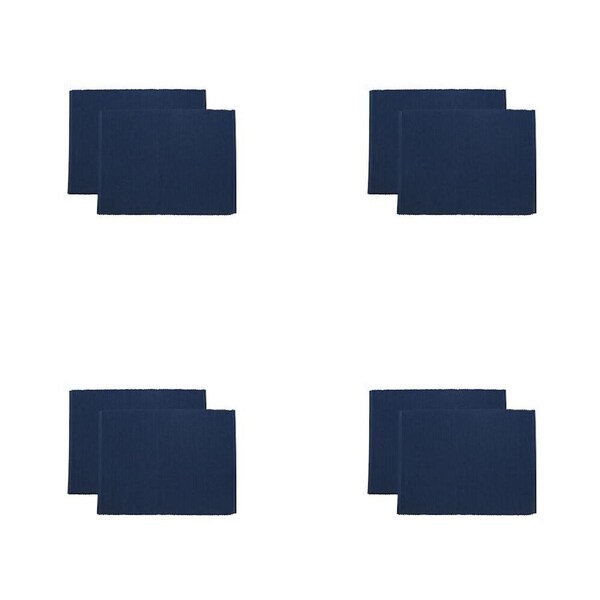 4x 2pc NF Home & Entertaining Essentials Une Placemat 33x45cm Solid Navy