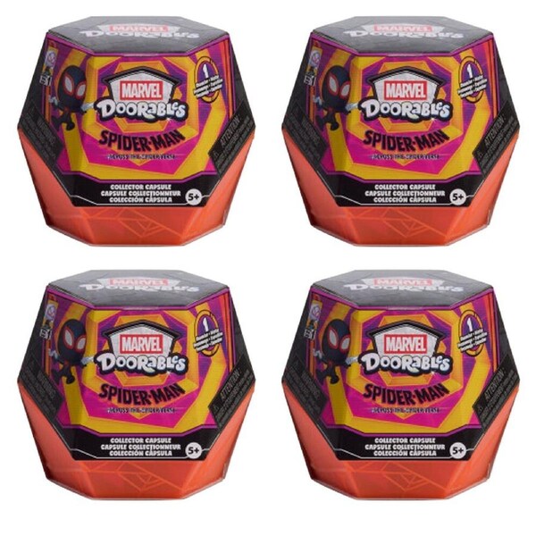 4PK Doorables Marvel Collectable Figures Spider-Verse Capsule Display 5y+
