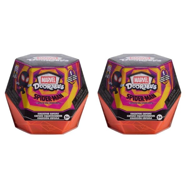 2PK Doorables Marvel Collectable Figures Spider-Verse Capsule Display 5y+