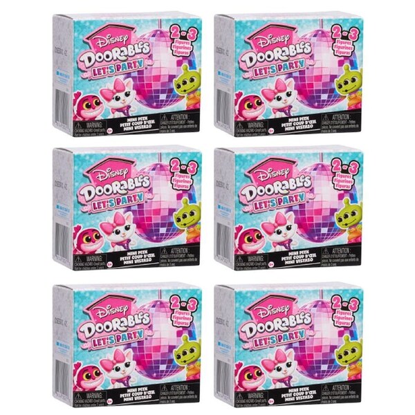 6PK Doorables Disney Collectable Figures Pop Up Party Surprise Mini Peek Set 5y+
