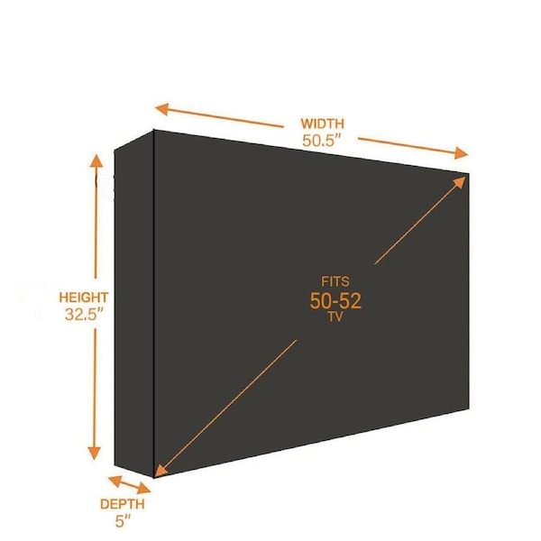 Dustproof Waterproof TV Cover Outdoor Flat Television Protector 50 to 52 Inch