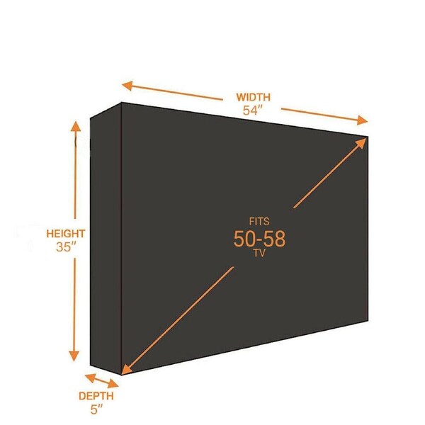 Dustproof Waterproof TV Cover Outdoor Flat Television Protector 55 to 58 Inch