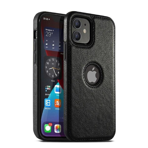 Luxury Leather Case For iPhone 13 12 11 Pro Max Mini XR X XS MAX 8 7 Plus - Black For iPhone 12 Pro