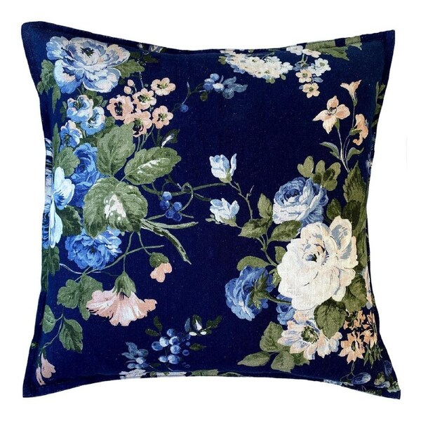 LAURA ASHLEY - ROSEMORE MIDNIGHT 50X50CM FILLED CUSHION