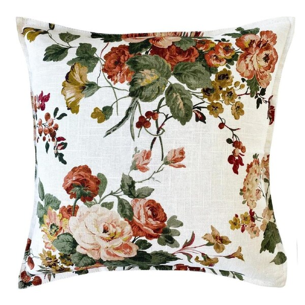 LAURA ASHLEY - ROSEMORE HEDGEROW GREEN 50X50CM FILLED CUSHION