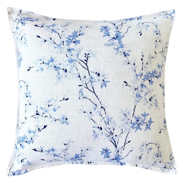 LAURA ASHLEY - FORSYTHIA SKY BLUE 50X50CM FILLED CUSHION