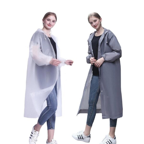 Unisex Rain Coat Hiking Waterproof Windproof Jacket Outdoor Rain Coat Grey