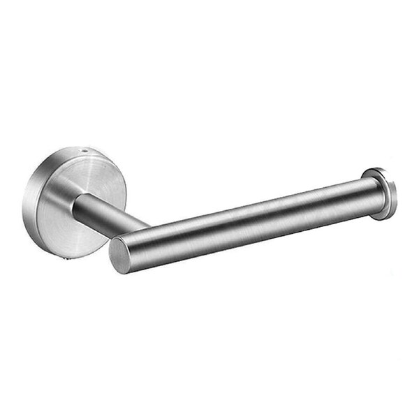 Toilet Paper Roll Holder Mounted Stainless Rustproof Hook Bathroom Wall Storage Silver