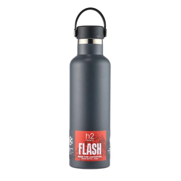 h2 hydro2 FLASH Reusable Classic Water Bottle 750ml - Grey