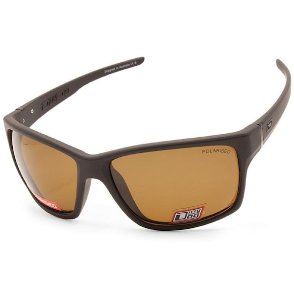 Dirty Dog Cosmic Satin Black/Brown Polarised Men's Sunglasses