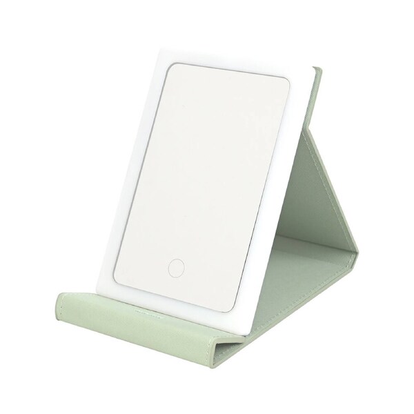 Kate Hill LED Rechargable USB Cable Light Up Travelling Mirror Pistachio
