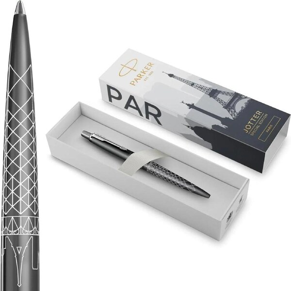 Parker Jotter Special Edition Global Icons Ballpoint Pen Paris Grey Gift Box