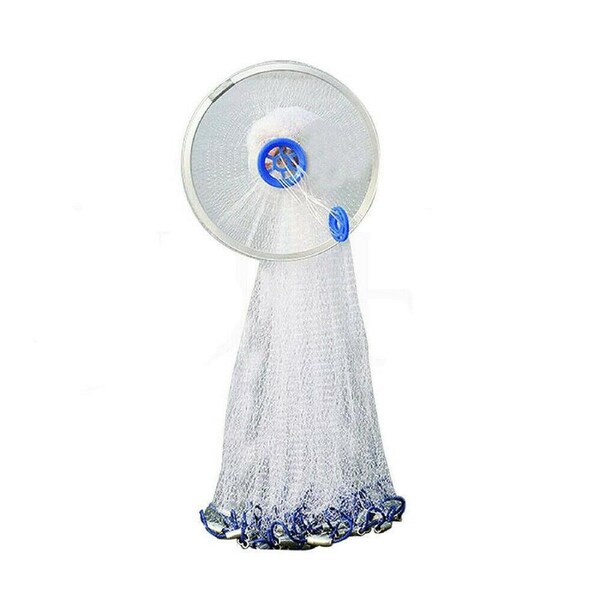 Durable Fishing Cast Net Bait Easy Throw Hand Cast Strong Tire Trap Mesh Line 3m or 10ft