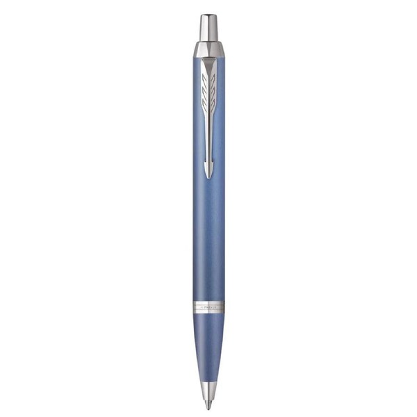 Parker IM Writing Rituals Ballpoint Pen Medium Tip Blue Finish Gradient Chrome Trim Gift Box
