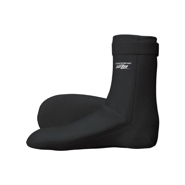 Mirage 5mm High Density Neoprene Unisex Gripped Dive Sock Medium Black