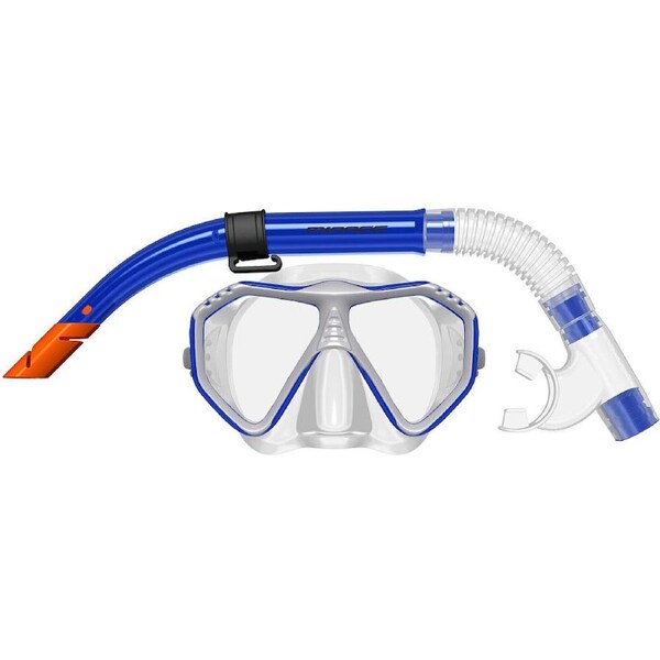 2pc Mirage Caribbean Snorkelling/Swimming Mask & Snorkels Set Blue