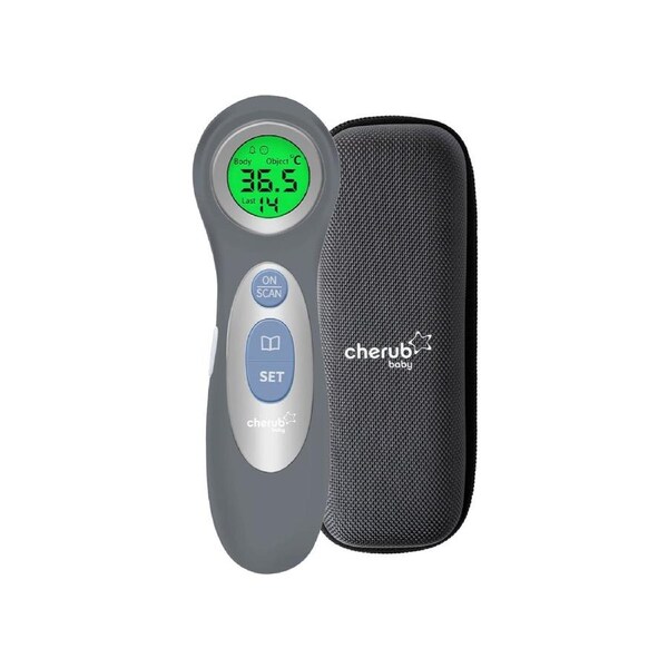 Cherub Baby Touchless Baby Forehead Thermometer - Slate (BW)