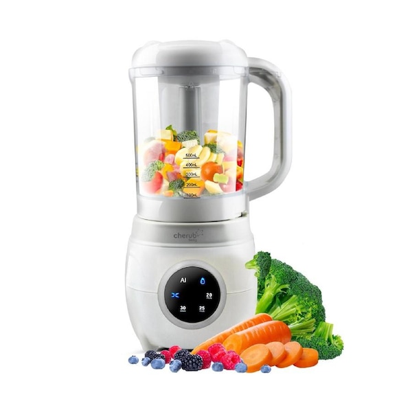 Cherub Baby Automatic Baby Food Maker, Steriliser & Warmer - Puree Machine Australia (BW)