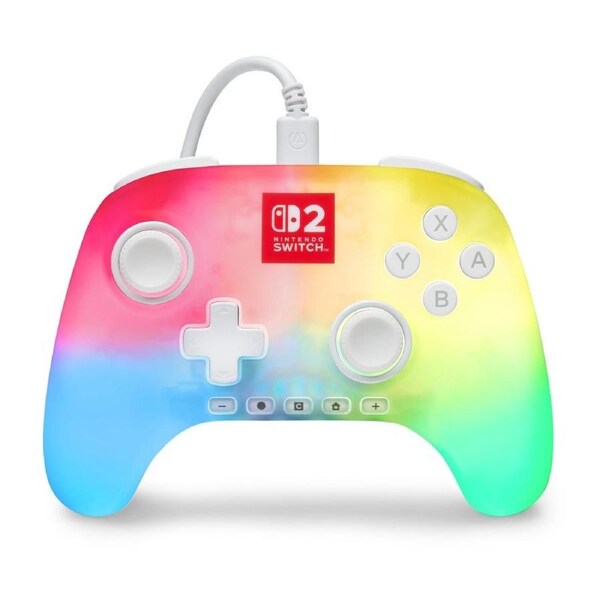 PowerA Advantage Wired Controller for Nintendo Switch 2 with Lumectra - White