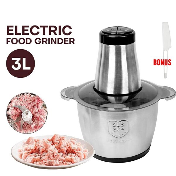 OZNALA 3L Electric Meat Grinder Blender Food Sausage Vegetable Processor Chopper Mincer Home with 2 Speed, One Press Operation