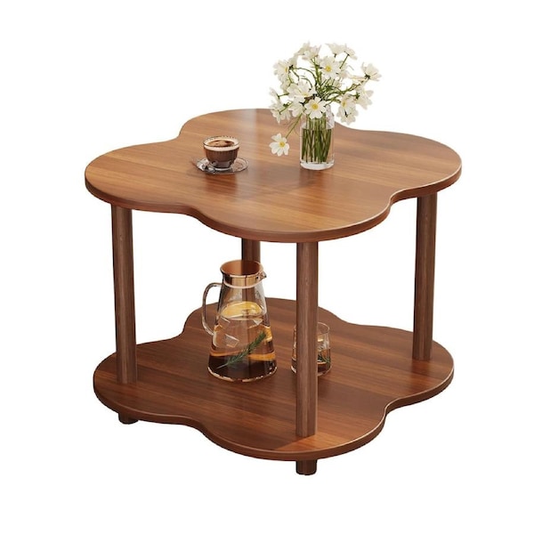 Retro Small Table Living Room Decor Compact Side Table for Coffee Books