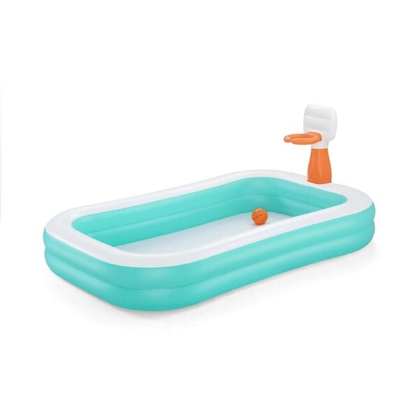 Bestway 2.51m x 1.68m x 1.02m Dunk n' Splash Family Pool Blue