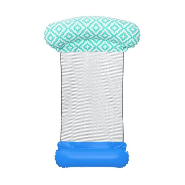 Bestway 1.45m x 87cm Comfort Plush Hammock Lounge Blue Pool Float