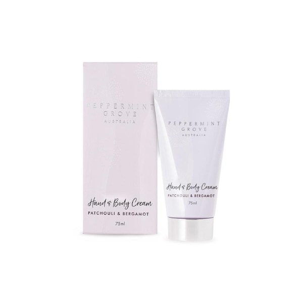 Peppermint Grove Australia Patchouli & Bergamot - Hand & Body Cream Tube 75ml