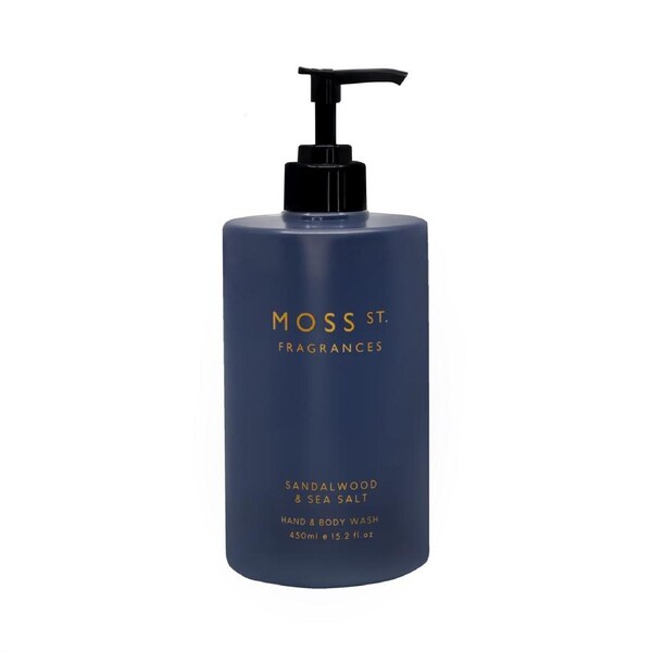 Moss St. Fragrances Sandalwood & Sea Salt - Hand & Body Wash 450ml