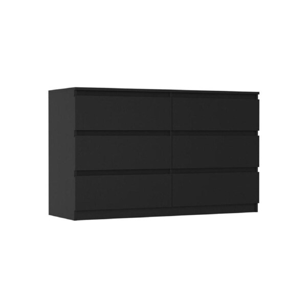 CORE 6 Chest of Drawers Lowboy Dresser Table Bedroom Black