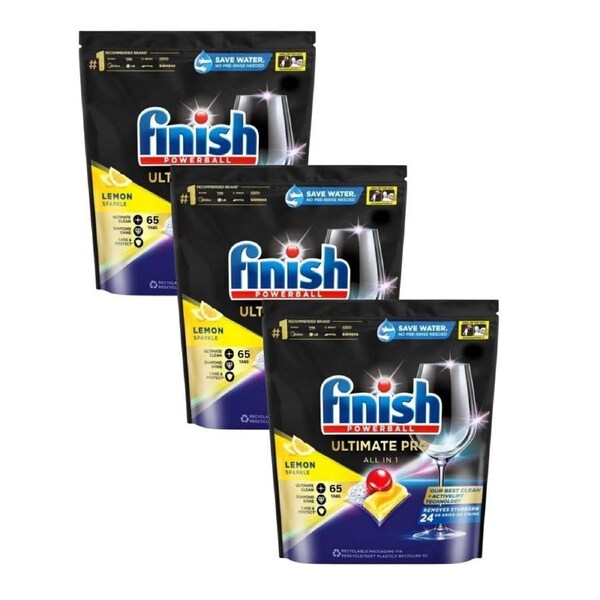 Finish Ultimate Pro Lemon Dishwasher Tablets - 195 Tabs