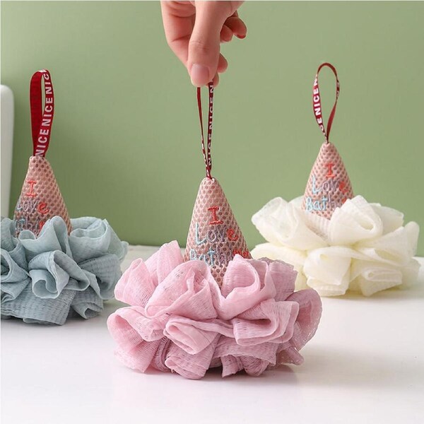 3Pcs Creative Soft Bath Ball Rich Bubble Bath Towel Scrubber Body Cleaning Mesh