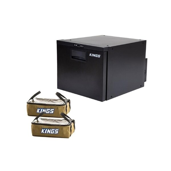 Kings 60L Stayzcool Drawer Fridge/Freezer 12V/24V 5Yr Wrnty+ 2xClearTop Bag