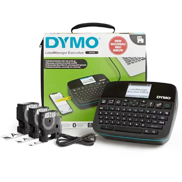 DYMO LabelManager Executive 640 CB Label Printer Kitcase QWY Keyboard Black