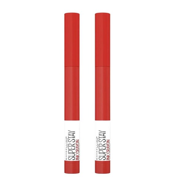 2 x Maybelline SuperStay Ink Crayon Lipstick 1.2g - 115 Know No Limits