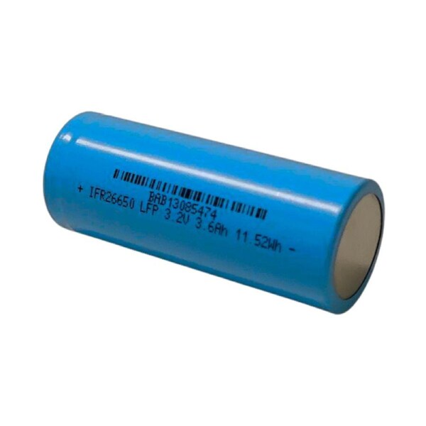 26650 LiFePO4 3.2V 3600mAh Rechargeable Battery - Flat Top High-Rate for Scooter, Power Bank & Torch