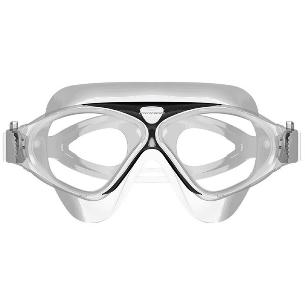 Mirage Adult Lethal Oversized Silicone Swimming Goggles Clear/Black