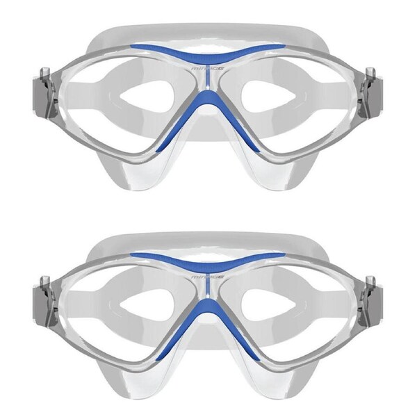 2PK Mirage Junior Lethal Oversized Silicone Swimming Goggles Blue