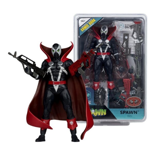 McFarlane Digital Spawn 1977 Spawn Variant Red Platinum 7 inch Action Figure with Comic