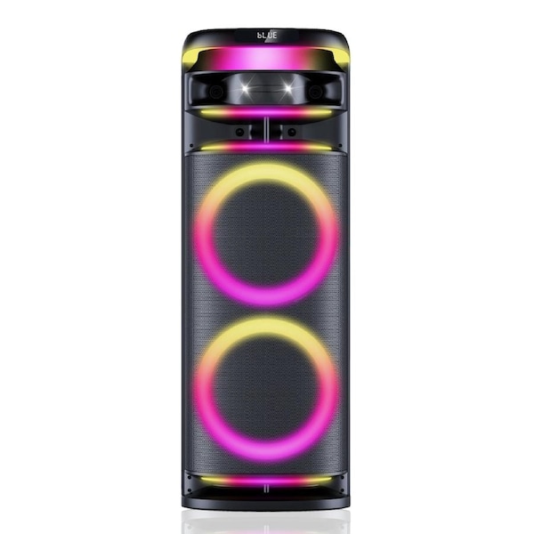 X Echo Jupiter 119cm Tower Speaker 160W Bluetooth, RGB Lights, Wireless Mic & Wheels
