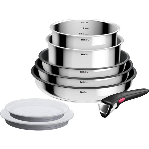 Tefal Ingenio Cook Eat Induction Non-Stick 8 Piece Set with Lids**