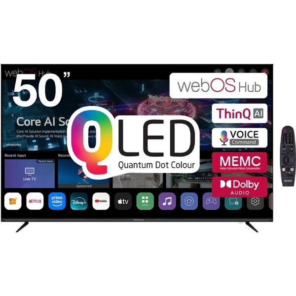 AIWA 50" 4K QLED WebOS Hub TV with Magic Remote